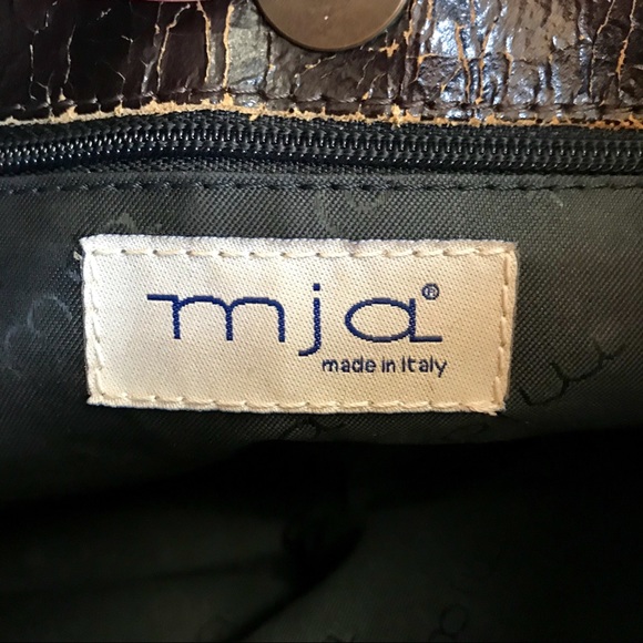 Mja Distressed Brown Leather Vintage Handbag - Picture 7 of 7